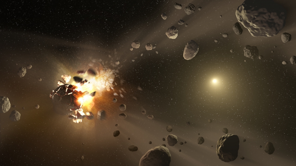 Asteroids forming in the asteroid belt between Mars and Jupiter. Image Credit: NASA/JPL-Caltech
